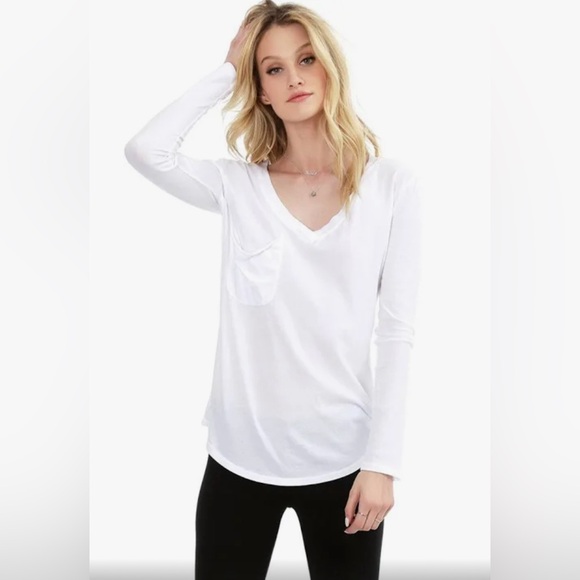 NWT Bobi Los Angeles Long sleeve V-neck pocket tee. Size Medium & Small avail. - Picture 11 of 11